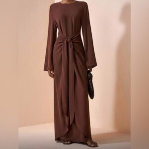 Elegant Brown Maxi Dress